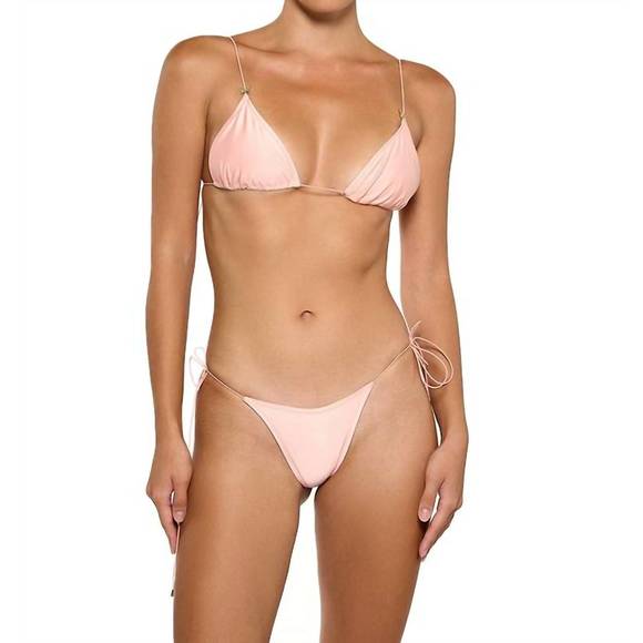 NEW BANANHOT liv butterfly triangle bikini top in peach - Picture 1 of 6